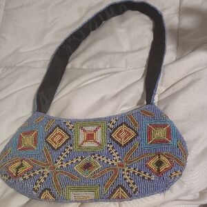 Embroidered Multicolor Shoulder Bag